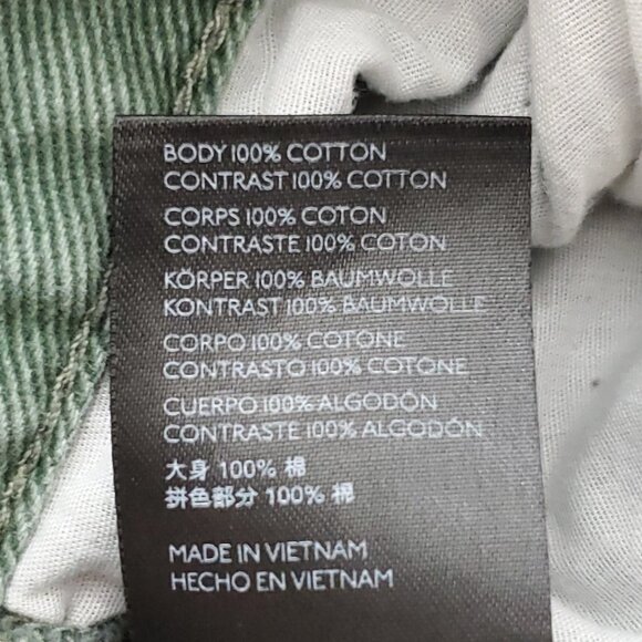 BDG Urban Outfitters Jack High-Waisted Carpenter Jean – Olive Green Corduroy 25 - Picture 13 of 13